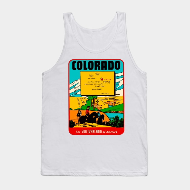 Vintage Colorado Decal Tank Top by zsonn